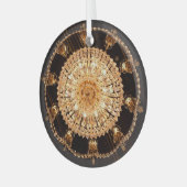 ギルドホールエレガンス：アンティークシャンデリアビュー ガラスオーナメント (正面左)