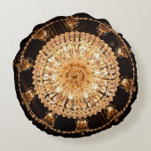 ギルドホールエレガンス：アンティークシャンデリアビュー ラウンドクッション (裏面)