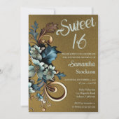 ギルドボタニカル金ゴールドスウィート16招待状 招待状 (正面)