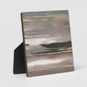 ギルドモーニングフォグII金ゴールド抽象芸術プリント フォトプラーク (正面)