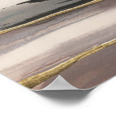 ギルドモーニングフォグII金ゴールド抽象芸術プリント ポスター (角)