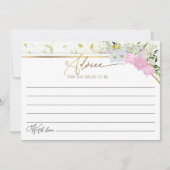 ギルドワイルドフラワー春ブライダルシャワーアドバイスカード 招待状 (正面)