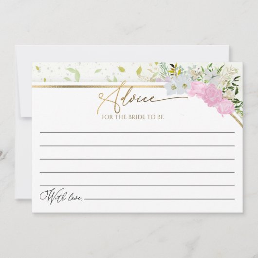 ギルドワイルドフラワー春ブライダルシャワーアドバイスカード 招待状 (正面)
