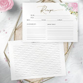 ギルドワイルドフラワー春ブライダルシャワーレシピカード 招待状