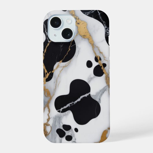 ギルド大理石カウプリント iPhone 15ケース (裏面)