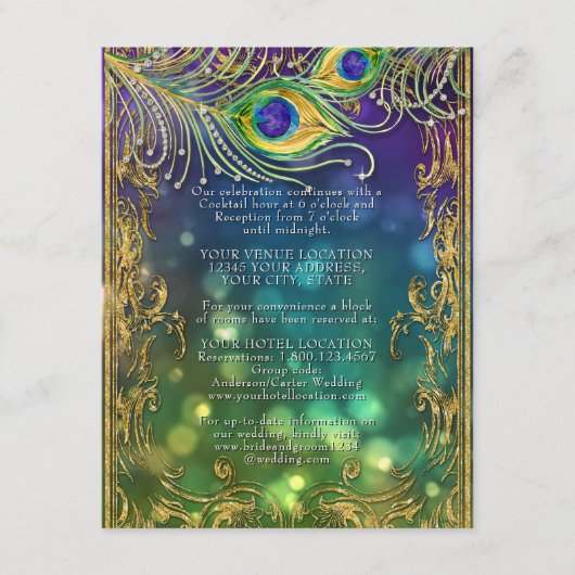 ギルド孔雀の羽ジュエル結婚金ゴールド詳細 エンクロージャーカード (正面)