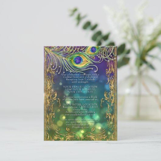 ギルド孔雀の羽ジュエル結婚金ゴールド詳細 エンクロージャーカード (スタンド正面)