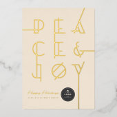 ギルド平和と喜びジオラインタイポグラフィ事業 箔シーズンカード (正面)