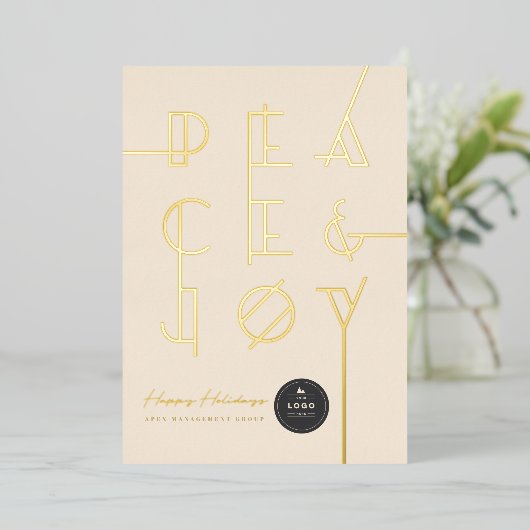 ギルド平和と喜びジオラインタイポグラフィ事業 箔シーズンカード (立ち正面)