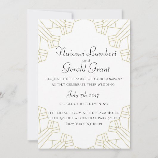 ギルド時代の結婚式招待状 白 招待状 (正面)