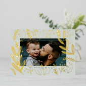 ギルド画像フォトゴールドフォイルホリデーカード 箔シーズンカード (立ち正面)