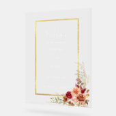 ギルド秋テラコッタフローラウェルカム アクリルサイン (傾斜)