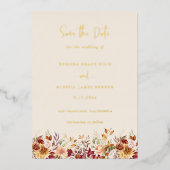 ギルド秋テラコッタフローラ保存日 箔招待状 (正面)