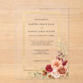 ギルド秋テラコッタフローラ アクリル招待状 (正面)