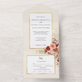 ギルド秋テラコッタフローラ オールインワン招待状 (内側)
