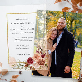 ギルド秋テラコッタフローラ ベラム紙招待状