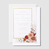 ギルド秋テラコッタフローラ ベラム紙招待状 (オフセット)