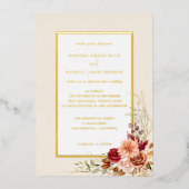 ギルド秋テラコッタフローラ 箔招待状 (正面)