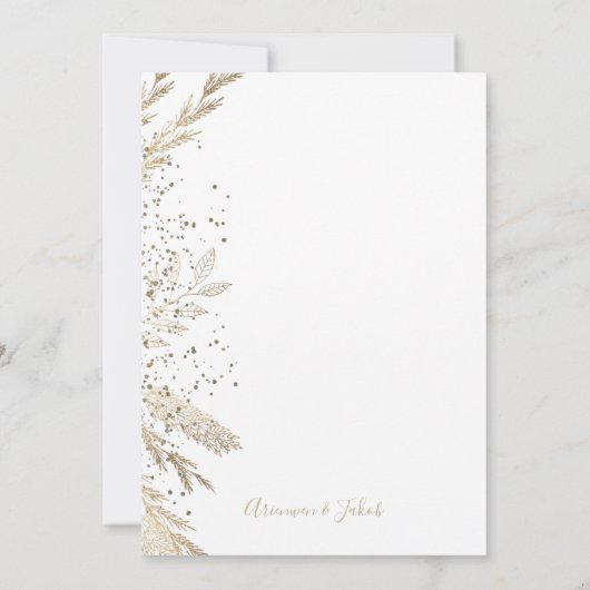 ギルド草地の金ゴールド赤面のピンク。 招待状 (裏面)