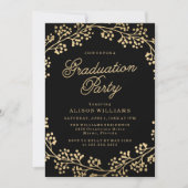 ギルド金ゴールド卒業パーティー招待状 招待状 (正面)
