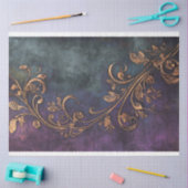 ギルド金ゴールド新しい&ダークパープル&ブルーパティナ 薄葉紙 (クラフト)