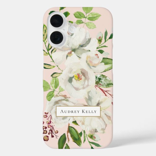 ギルド開花カスタムモノグラム |赤面 Case-Mate iPhoneケース (裏面)