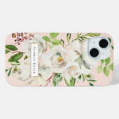 ギルド開花カスタムモノグラム |赤面 Case-Mate iPhoneケース (裏面 (横))