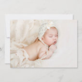 ギルド開花フローラベビー写真誕生発表 案内状 (裏面)