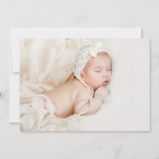 ギルド開花フローラベビー写真誕生発表 案内状 (裏面)