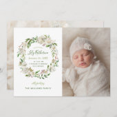 ギルド開花フローラベビー写真誕生発表 案内状 (正面/裏面)