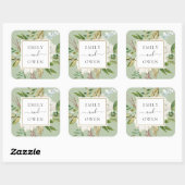 ギルド開花フローラ結婚リースズモノグラム スクエアシール (シート)