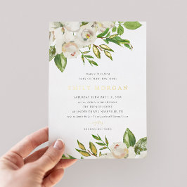 ギルド開花ベビーシャワーフォイル招待状 箔招待状