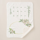 ギルド開花ベビー名マイルストーンフォト シェルパブランケット (正面)