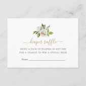 ギルド開花赤ちゃんシャワーおむつラッフルカード エンクロージャーカード (正面)