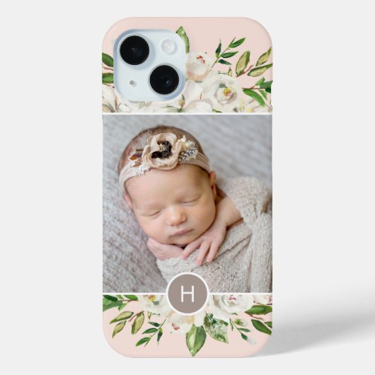 ギルド開花赤面 |写真モノグラムの Case-Mate iPhoneケース (裏面)