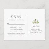 ギルド開花RSVPポストカードと食事の選択 インビテーションポストカード (裏面)