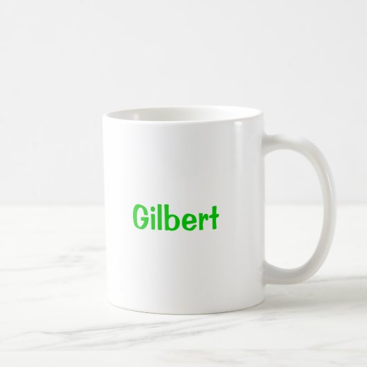 ギルバート名入りグリーンマグ コーヒーマグカップ (右)