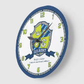 ギルバート少年の名前の意味Gグリーンブルーベア ラージ壁時計 (傾斜)