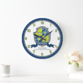 ギルバート少年の名前の意味Gグリーンブルーベア ラージ壁時計 (ホーム)