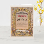 ギルバート&パーソンズのヴィンテージ広告の衛生的なウイスキー。 カード (黄色い花)