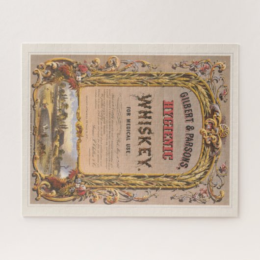 ギルバート&パーソンズのヴィンテージ広告の衛生的なウイスキー。 ジグソーパズル (横)