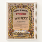 ギルバート&パーソンズのヴィンテージ広告の衛生的なウイスキー。 ノートブック (裏面)