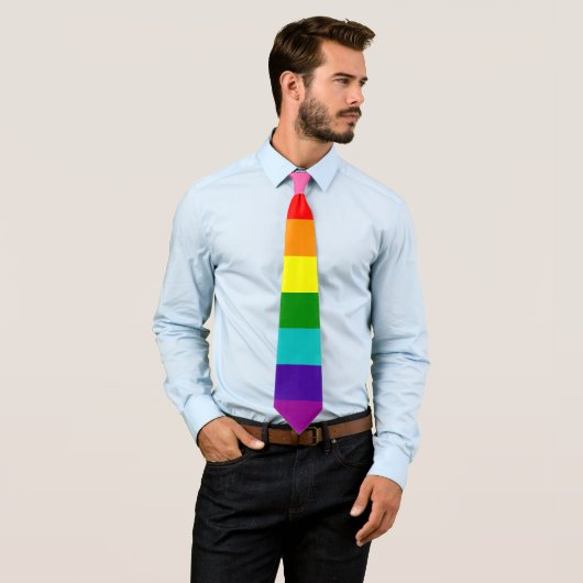 ギルバート・ベーカープライド国旗のレインボーLGBT ネクタイ (インサイチュ)