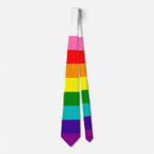 ギルバート・ベーカープライド国旗のレインボーLGBT ネクタイ (正面)