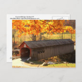 ギルフォードバーモントカバーブリッジオータム ポストカード (正面/裏面)