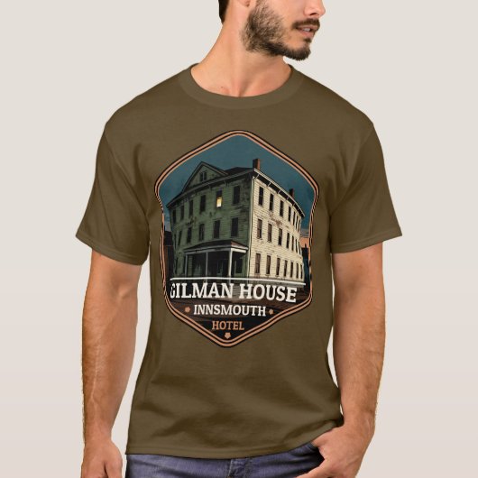 ギルマンハウスインスマスホテルヴィンテージトラベルバッジ Tシャツ (正面)