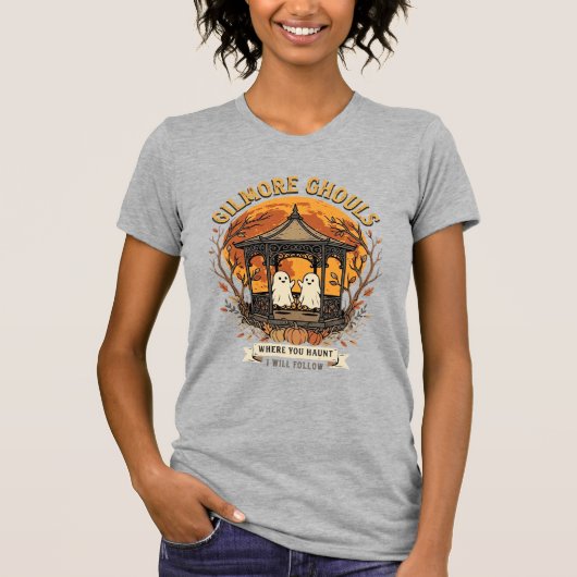 ギルモアのゴースト+ガゼボのハロウィンデザイン_1 Tシャツ (正面)