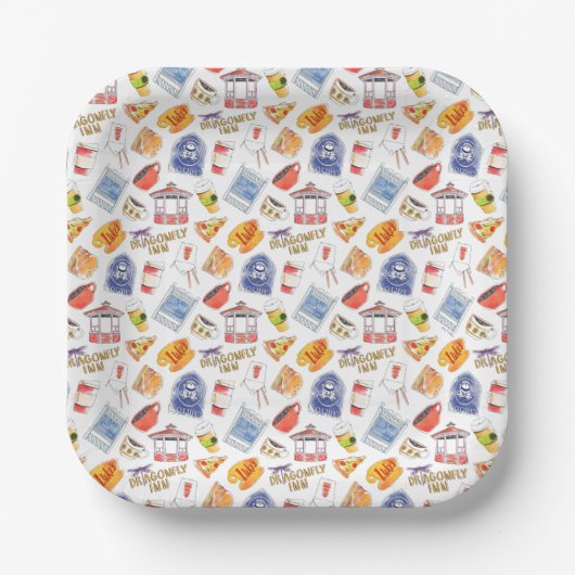 ギルモアガールのブライダルシャワー ペーパープレート (正面)