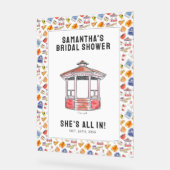 ギルモアガールズブライダルシャワーへようこそ アクリルサイン (傾斜)