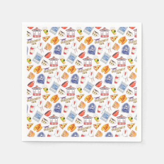 ギルモアガールズブライダルシャワー スタンダードカクテルナプキン (正面)